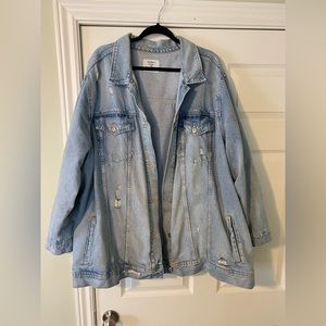 Oversized boyfriend jean jacket